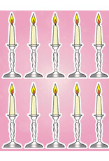STICKERS: CANDLE STICK 2.75" - 6 SHEETS