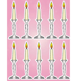 STICKERS: CANDLE STICK 2.75" - 6 SHEETS