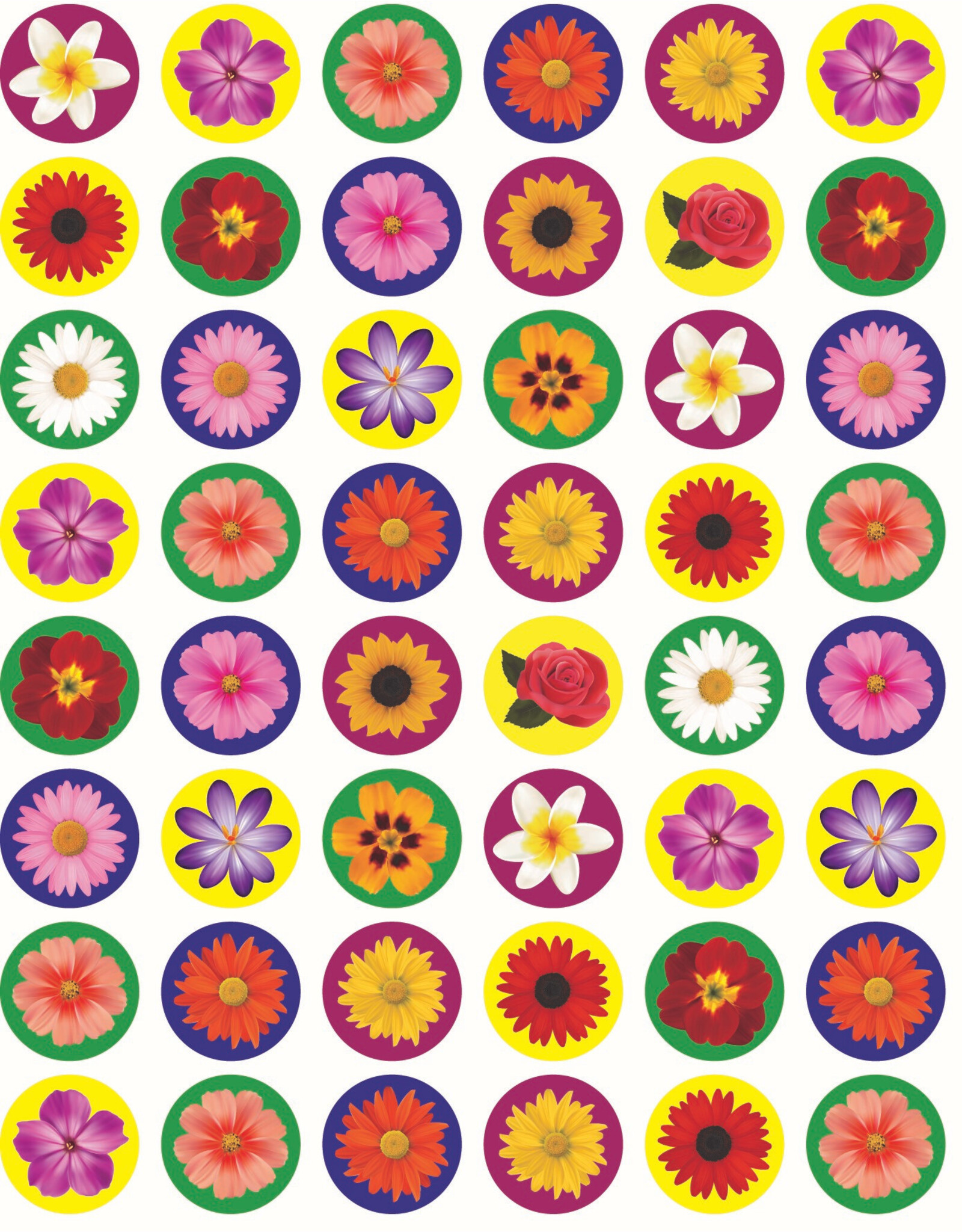 STICKER - FLOWER DOT 5/8" - 6 SHEETS