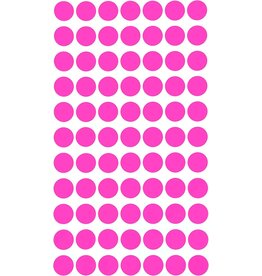 COLOR CODING STICKER : ROUND PINK 1/2" 32 SHEETS