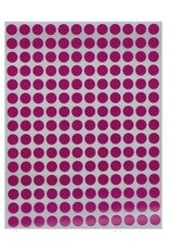 COLOR CODING STICKER: 1/4", ROUND  DARK PINK  32 SHEETS