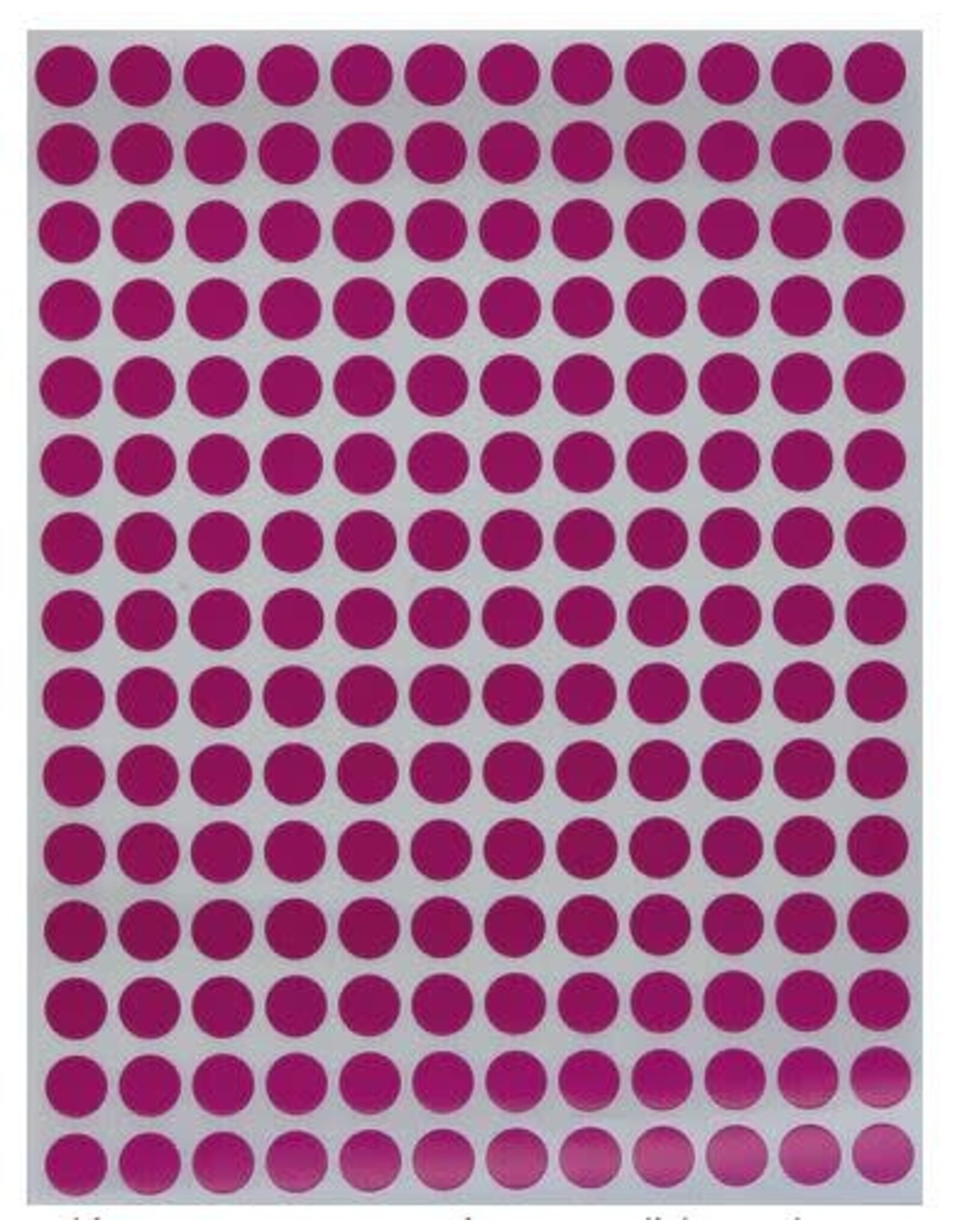 COLOR CODING STICKER: 1/4", ROUND  DARK PINK  32 SHEETS
