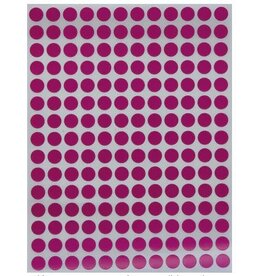 COLOR CODING STICKER: 1/4", ROUND  DARK PINK  32 SHEETS