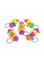 CATERPILLAR PUFFER KEYCHAIN 12PCS