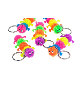 CATERPILLAR PUFFER KEYCHAIN 12PCS