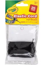 CRAYOLA BEADING THREAD - ELASTIC - BLACK 25 YARDS