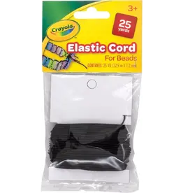 CRAYOLA BEADING THREAD - ELASTIC - BLACK 25 YARDS