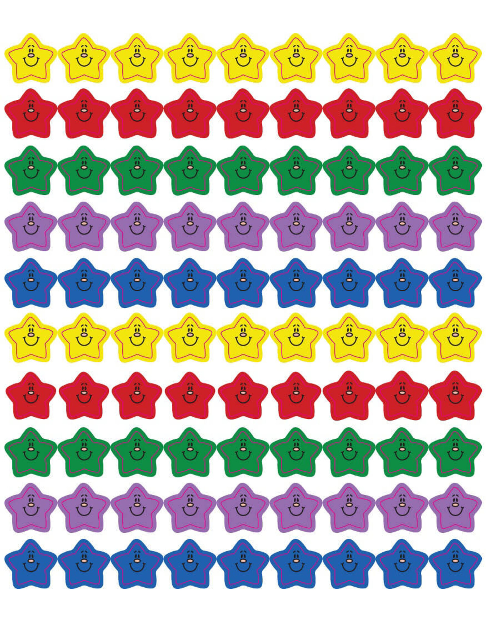 Carson-Dellosa CHART SEALS: SMILING STARS - 810 PACK