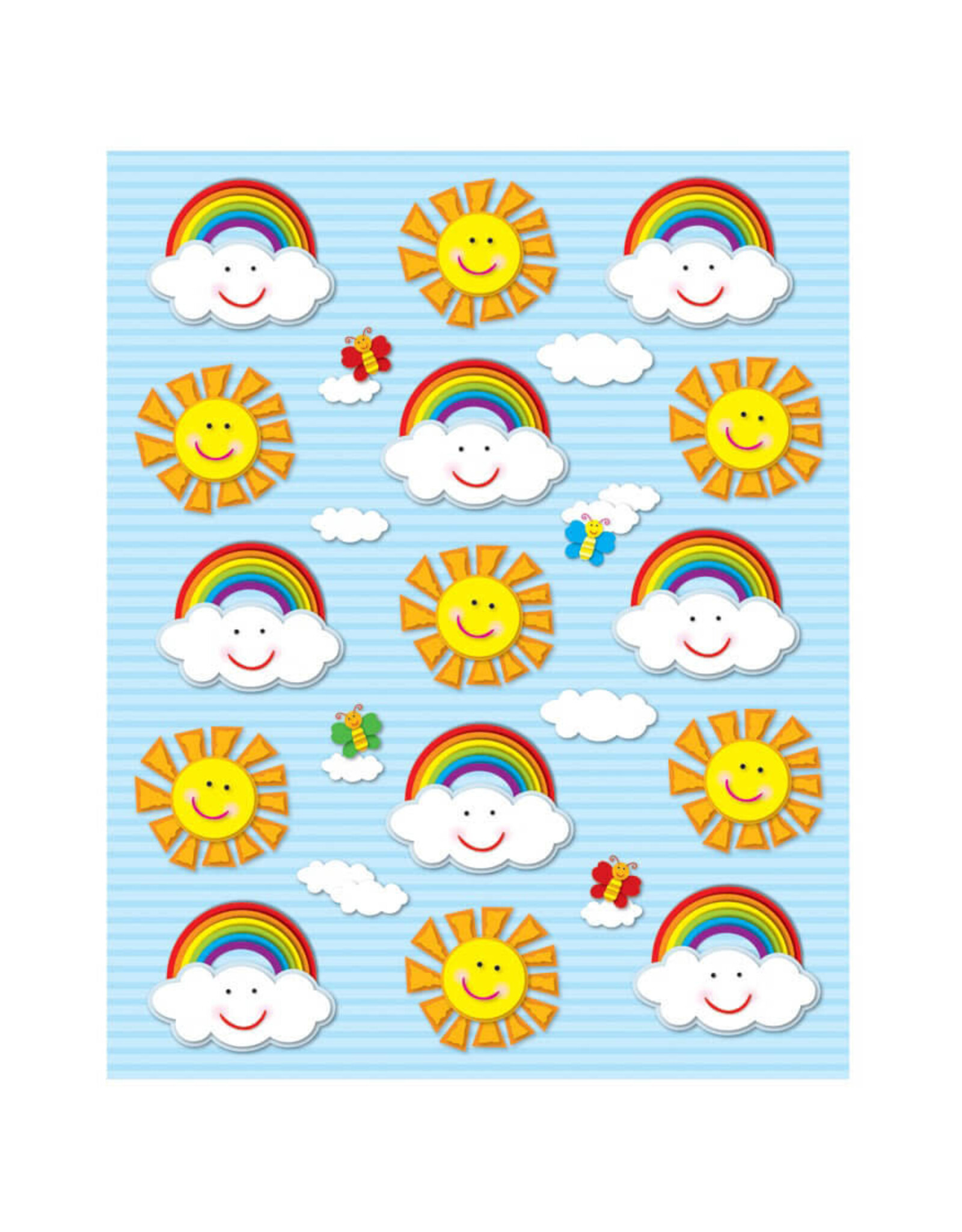 SHAPE STICKER: SUNS AND RAINBOW - 90 STICKERS