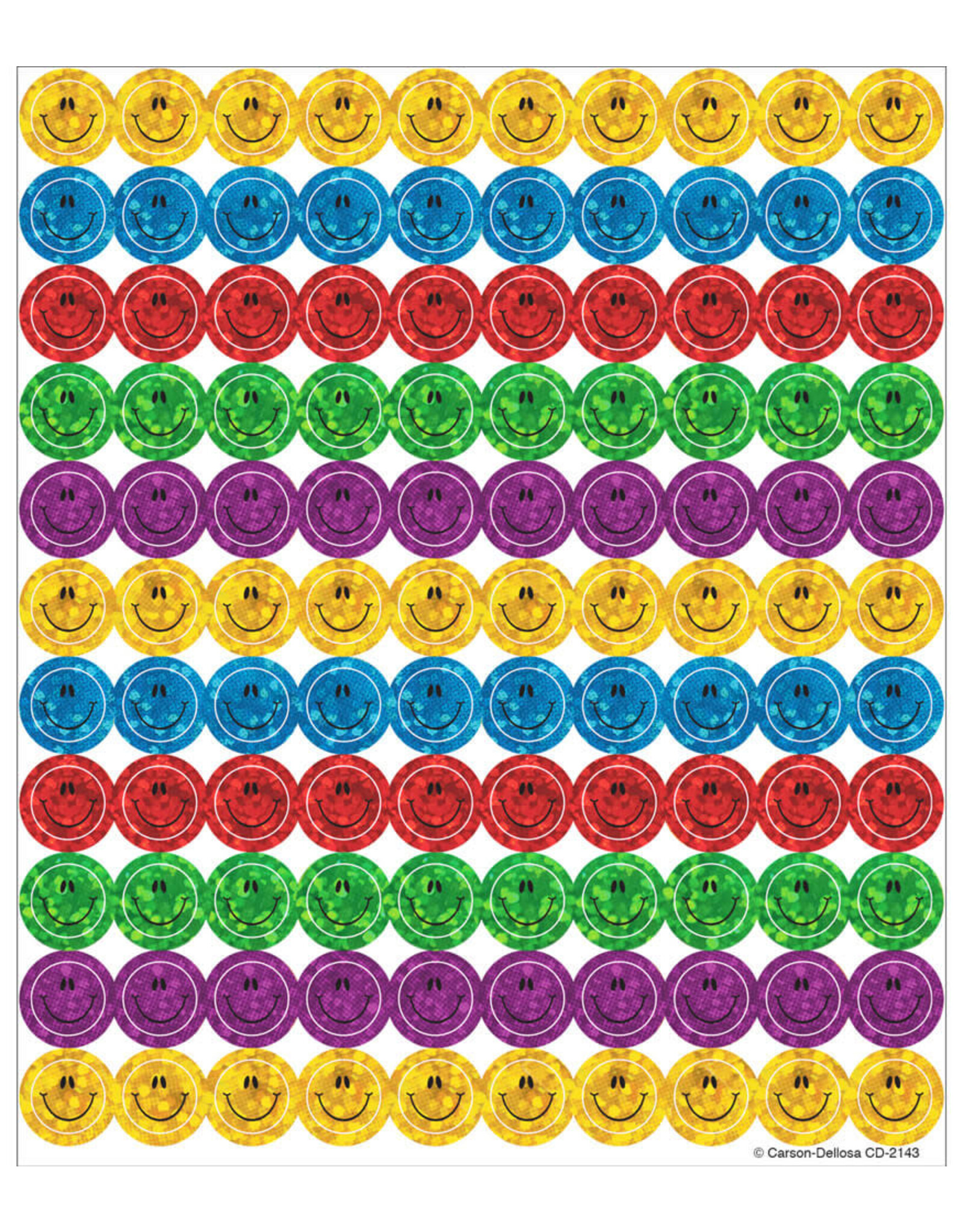 Carson-Dellosa DAZZLE CHART SEALS: SMILE FACE - 440 PACK