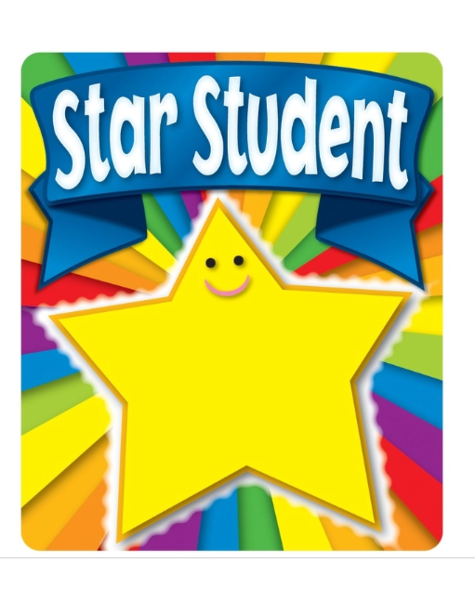 STICKERS: AWARD STAR STUDENT 2.75"X3.25" - 24 PACK