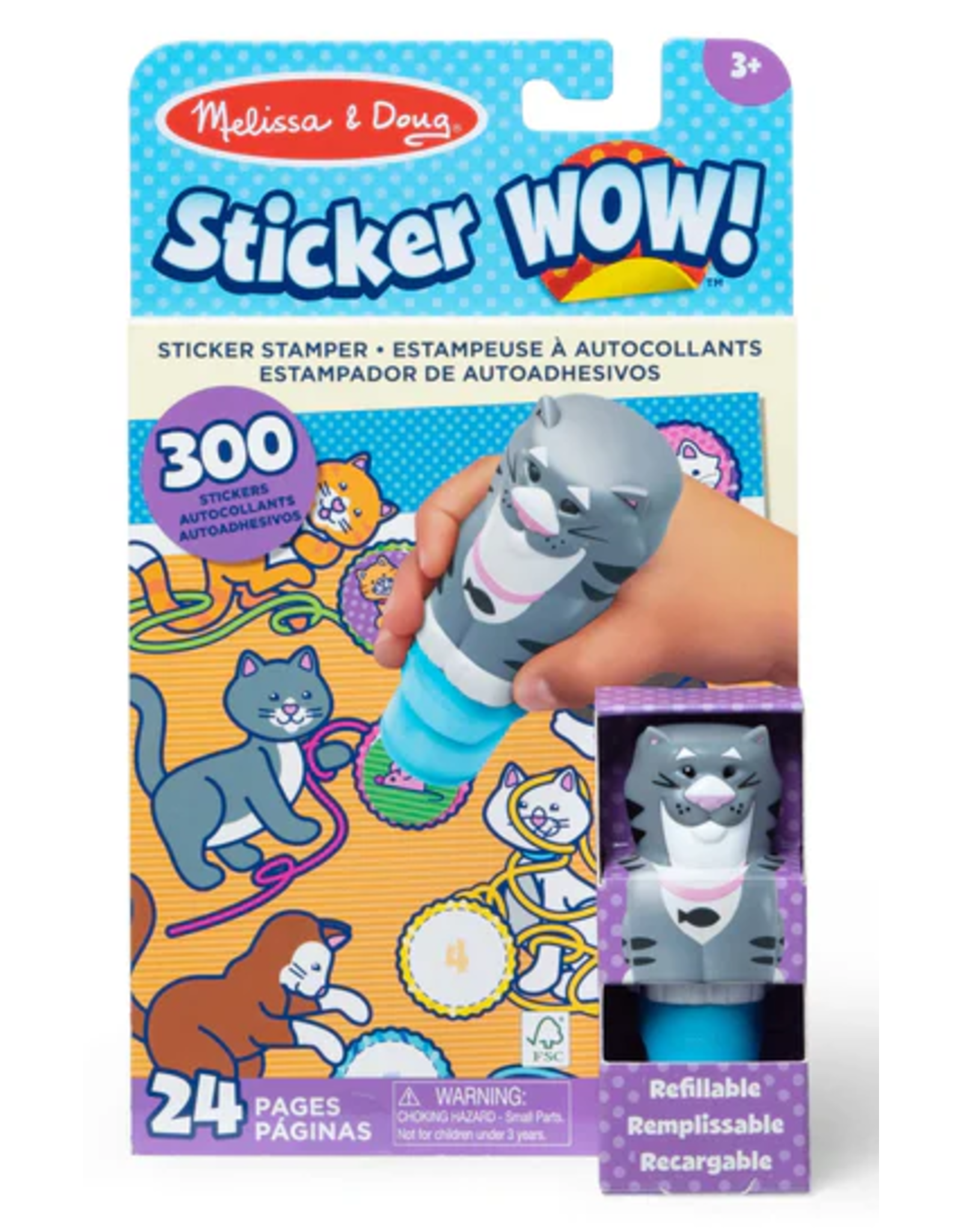 Melissa & Doug STICKER WOW ACTIVITY BOOK PETS  AGE 3+
