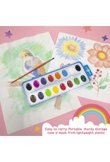 PAINT -  WATERCOLOR WASHABLE  16 COLORS PAN SET WITH BRUSH