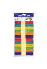 CRAFT STICKS: 4.5" ASSORTED COLORS 100 PACK