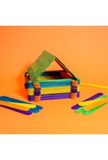 CRAFT STICKS: 4.5" ASSORTED COLORS 100 PACK