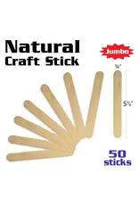 CRAFT STICKS: JUMBO 5-7/8" 50 PACK