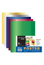 METALLIC POSTER BOARD ASSORTED COLORS  11"X14" -  5 PACK