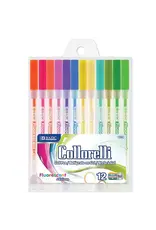 GEL PEN SET: FLUORESCENT COLORS - 12 PACK