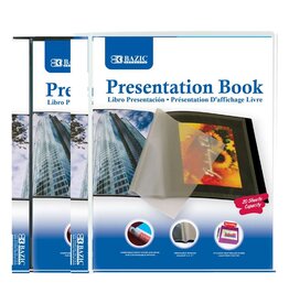 PRESENTATION BOOK HOLDS 8.5"X11" SHEETS - 20 SHEET CAPACITY