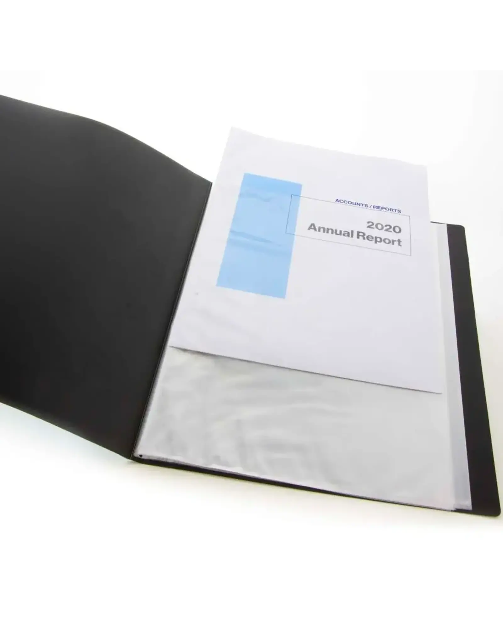 PRESENTATION BOOK HOLDS 8.5"X11" SHEETS - 20 SHEET CAPACITY