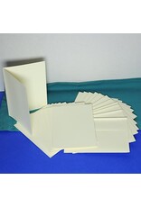 BLANK CARD & ENVELOPE: IVORY 5"X7" - 12 SETS