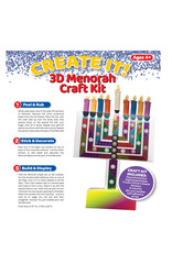 3D FOIL ART MENORAH CRAFT KIT 6.75"X7.75"