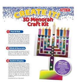 3D FOIL ART MENORAH CRAFT KIT 6.75"X7.75"