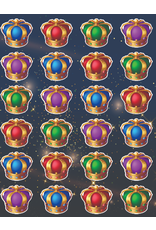 STICKERS: SPARKLE CROWNS - 6 SHEETS