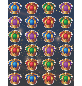 STICKERS: SPARKLE CROWNS - 6 SHEETS
