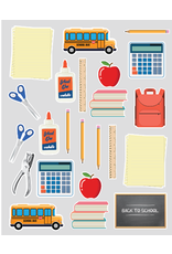 RANENU STICKER SCHOOL TOOLS - 6 SHEETS