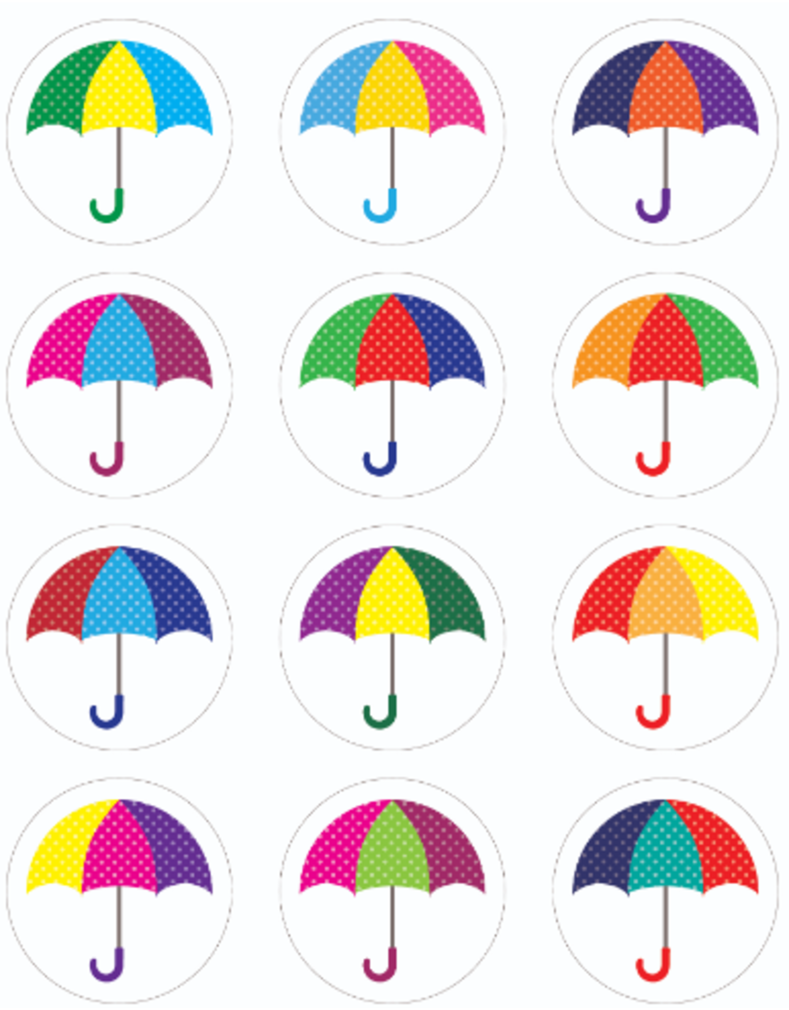 RANENU STICKER UMBRELLAS 6 SHEETS