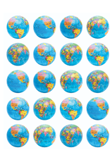 STICKERS GLOBES 6 SHEETS