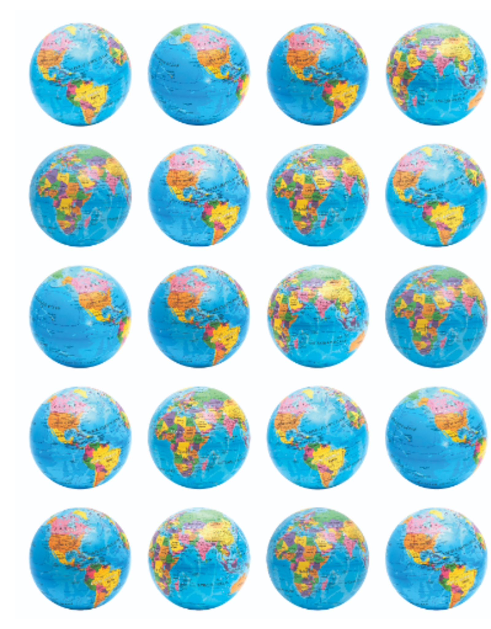 STICKERS GLOBES 6 SHEETS
