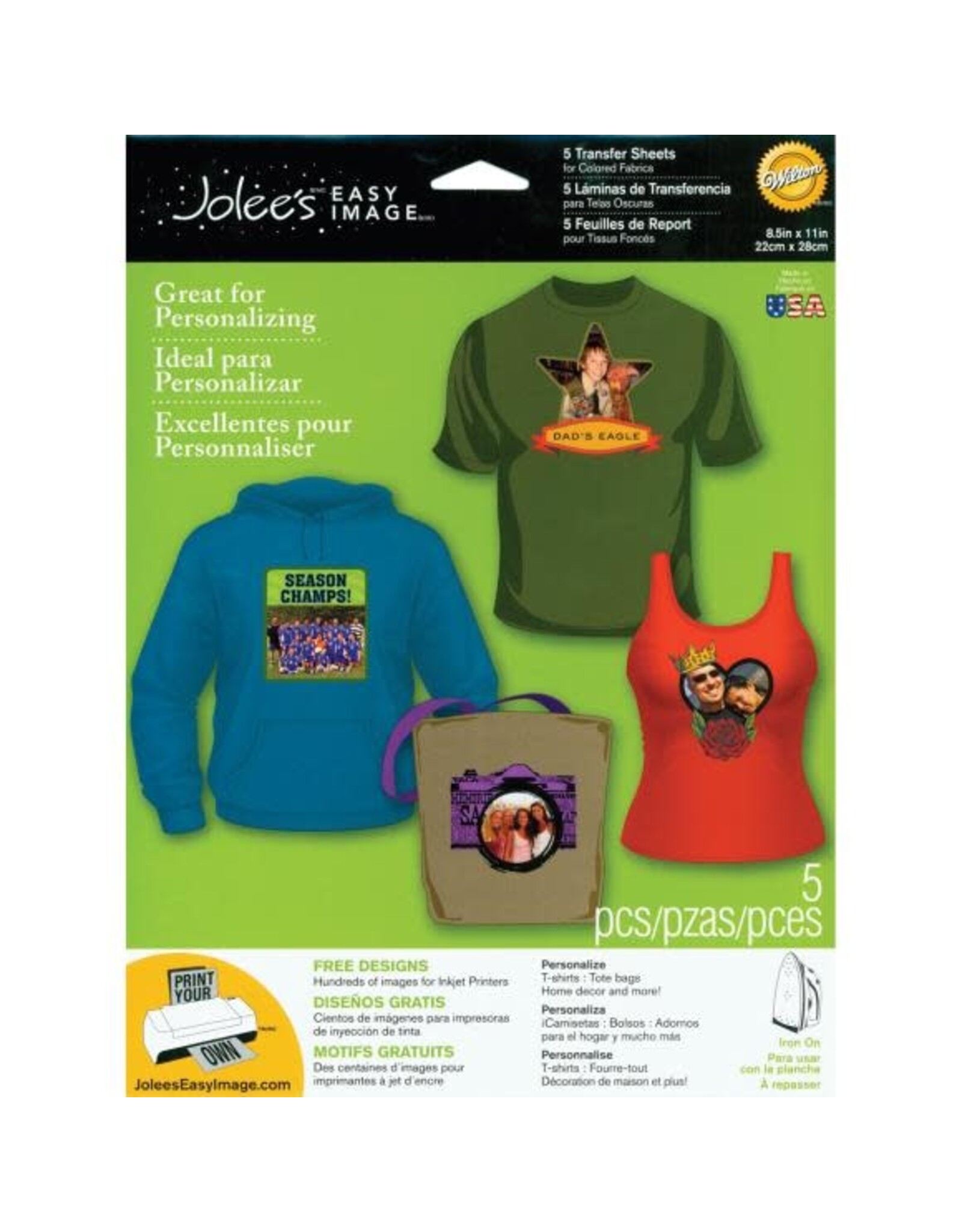 Transfer Paper 8.5"X11" 5/Pkg- DARK FABRIC