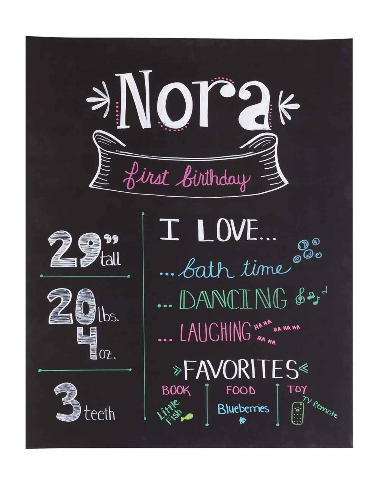 PREMIUM CHALKBOARD POSTER BOARD 22"X28"