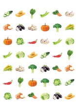 RANENU STICKER: VEGETABLE 1/2" - 6 SHEETS