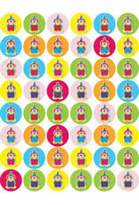 STICKERS: MINI CLOWN DOTS 1/2" - 6 SHEETS