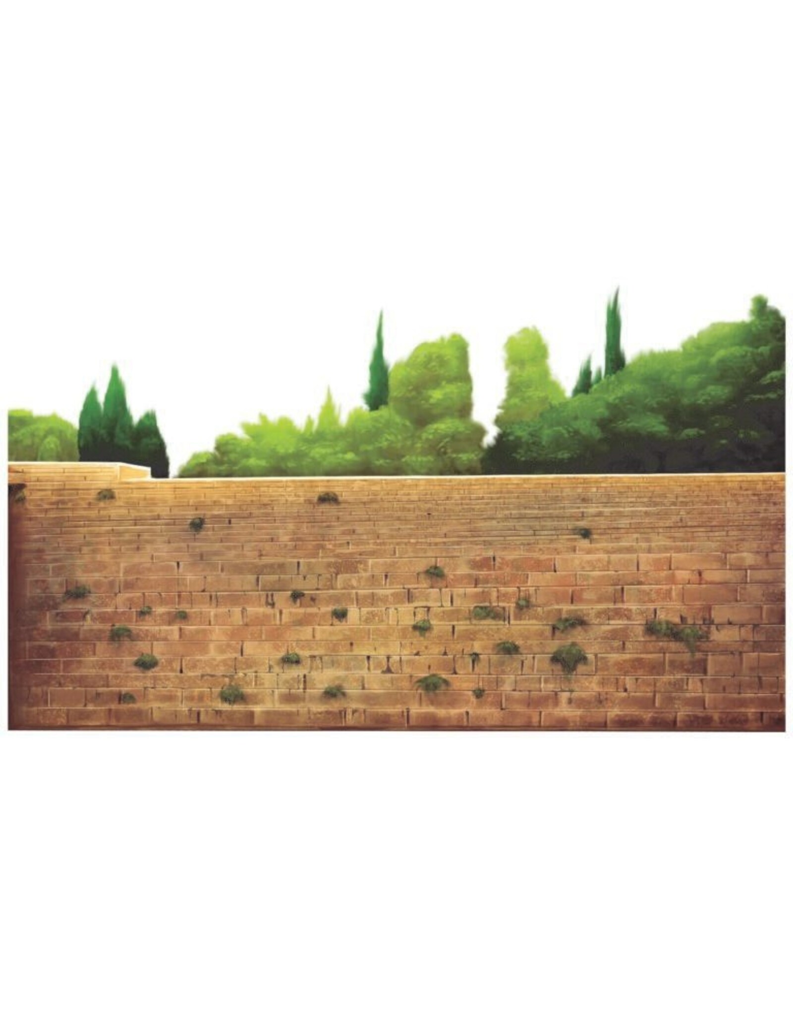 CUT OUT: WALL OF YERUSHALAYIM 7"x2.5" - 20 PACK