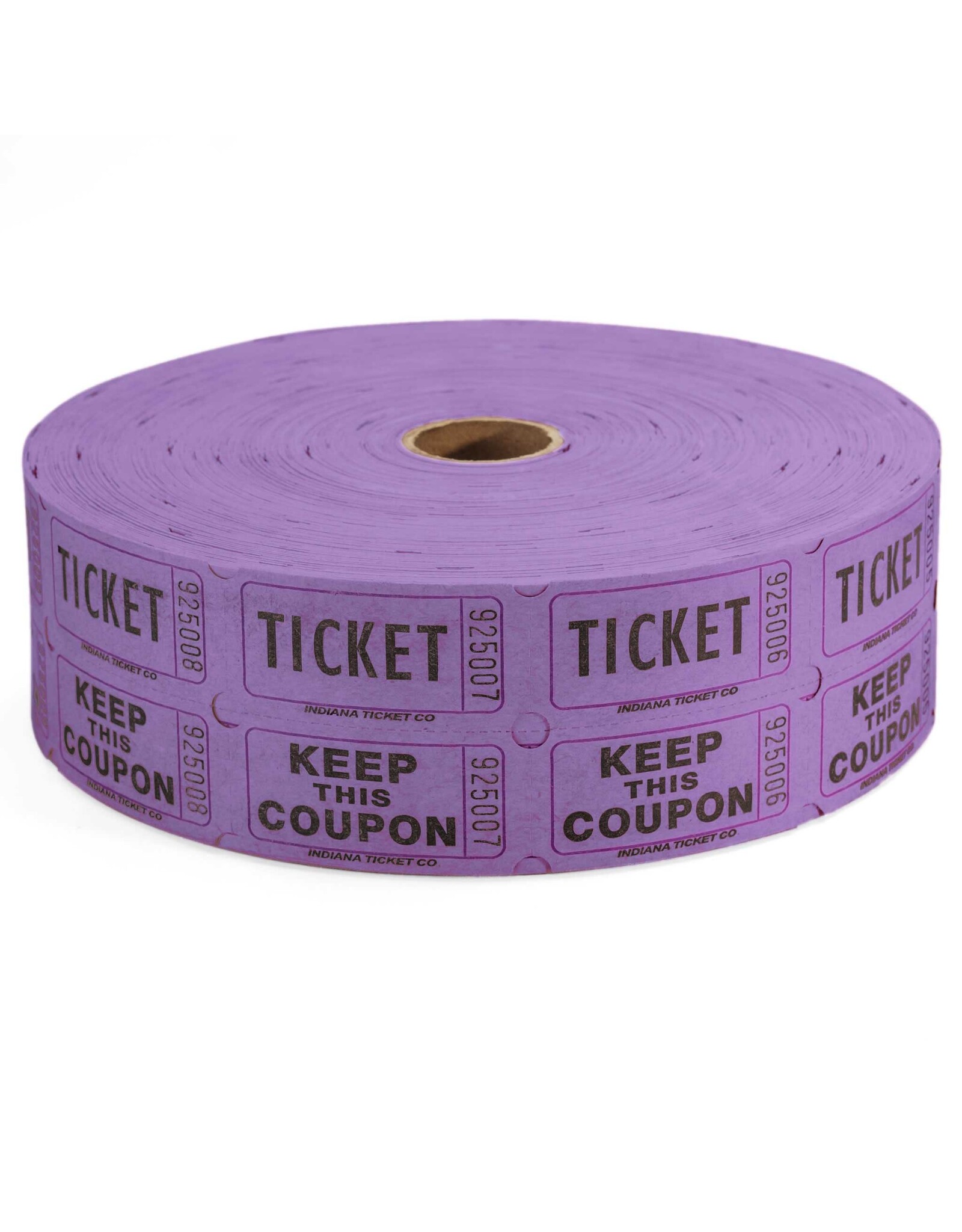 Indiana Ticket Co. RAFFLE TICKETS - PURPLE  - DOUBLE -2000PC