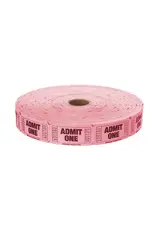 Indiana Ticket Co. RAFFLE TICKETS - PINK  ADMIT ONE -  SINGLE -2000PC