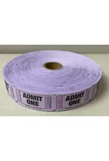 Indiana Ticket Co. RAFFLE TICKETS - PURPLE  ADMIT ONE -  SINGLE -2000PC