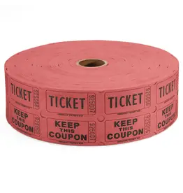 Indiana Ticket Co. RAFFLE TICKETS - RED  - DOUBLE -2000PC