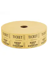 Indiana Ticket Co. RAFFLE TICKETS - YELLOW  - DOUBLE -2000PC