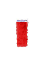 CRAFT FUR - 9x12 -LONG PILE RED
