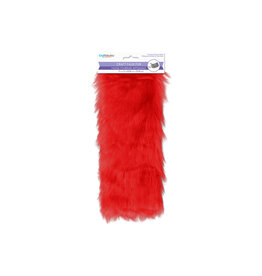 CRAFT FUR - 9x12 -LONG PILE RED