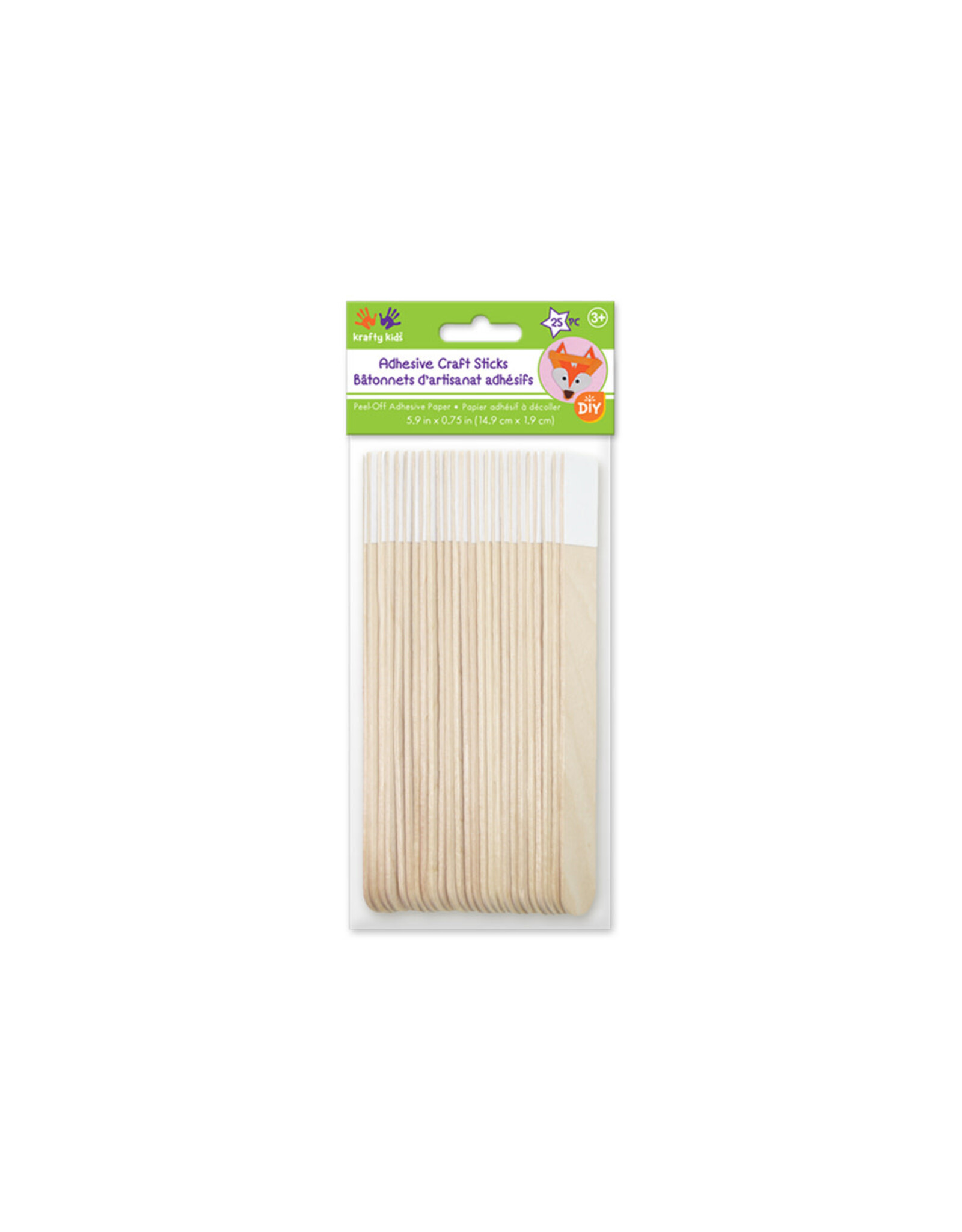 ADHESIVE CRAFT STICKS: JUMBO 6" 25 PACK