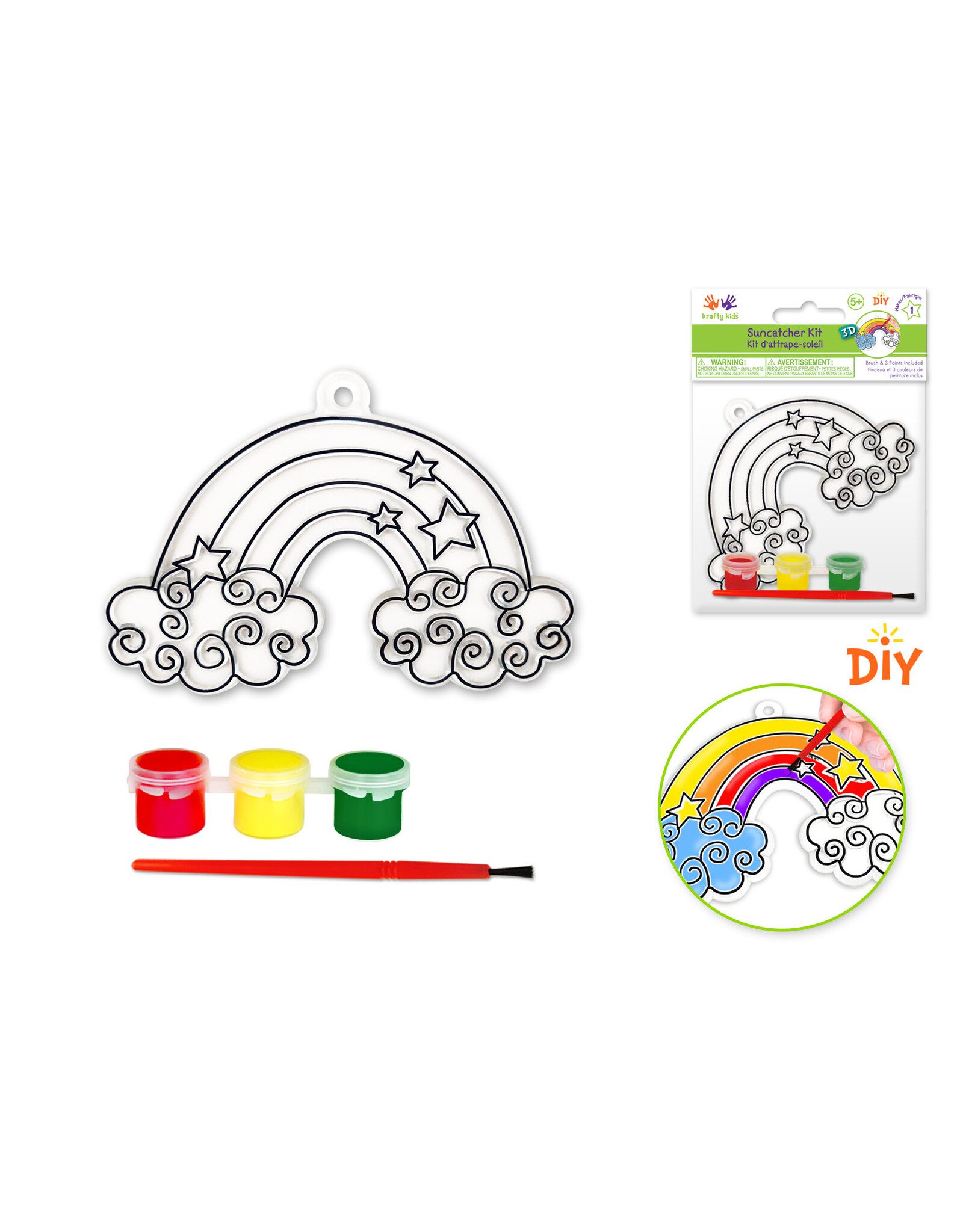 SUNCATCHER PAINT KIT: 3.5"X4.3" RAINBOW