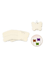 WOOD SHAPE: BUTTERFLY 3.15" -  12 PACK