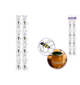 RHINESTONE GEM BEE BORDER 12" - 2 PACK
