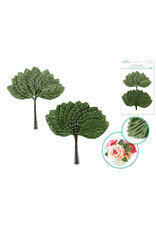 ACCENT LEAVES ASSORTED SIZES DARK GREEN - 24 PACK
